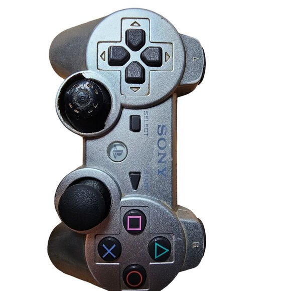 Sony Playstation 3 Silver DualShock 3 Controller Sixaxis FOR PARTS READ DESCRIPT - Picture 3 of 12